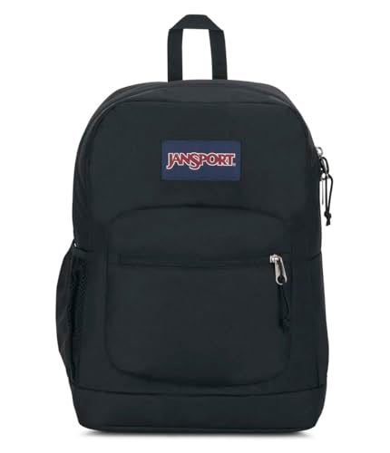 JanSport Cross Town Plus Backpack - Large Main Compartment, Side Water Bottle Pocket, 15-Inch Padded Laptop Sleeve - Black - Image 1
