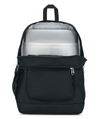 JanSport Cross Town Plus Backpack - Large Main Compartment, Side Water Bottle Pocket, 15-Inch Padded Laptop Sleeve - Black - Image 5