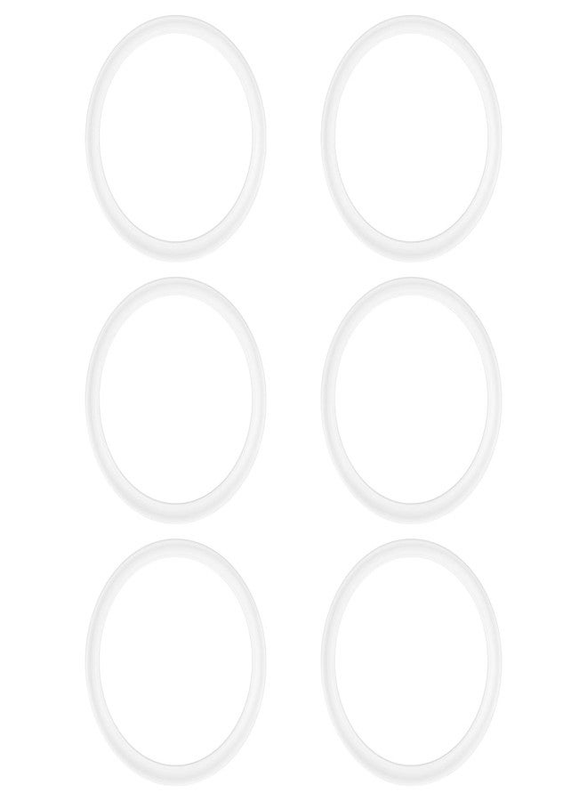 Linkidea 6 Pcs Silicone Seal Replacement, Round Exact Fit Lid Seal Gasket Compatible with OmieBox, Leakproof Food Safe Parts & Accessories for Bento Box (White) - Image 1
