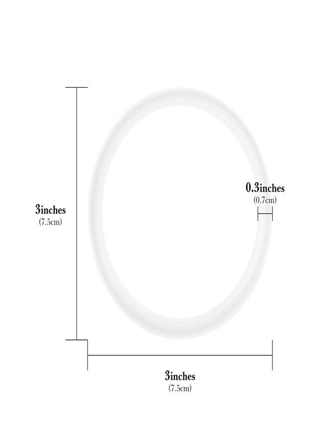 Linkidea 6 Pcs Silicone Seal Replacement, Round Exact Fit Lid Seal Gasket Compatible with OmieBox, Leakproof Food Safe Parts & Accessories for Bento Box (White) - Image 3