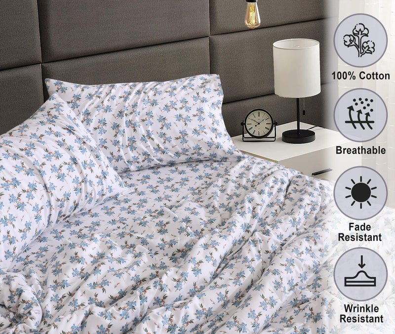 Ruvanti RUVANTI Flannel Sheets Full Size - 100% Cotton Double Brushed Bed Sheets Set  Deep Pockets 16 Inches  All Seasons Breathable & Extra Soft Full Sheets  Warm & Cozy  4 Piece  Cloud Nine  - Image 3