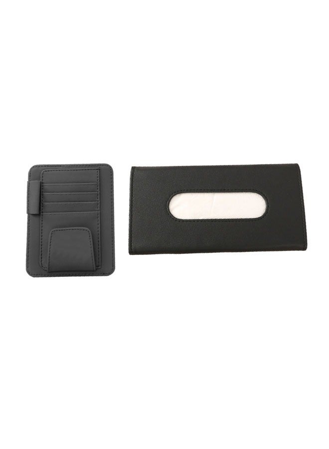 Generic Car Tissue Paper Holder  Car Sunglass Holder  For Car with Sunglass Holder (Black)  - Image 1