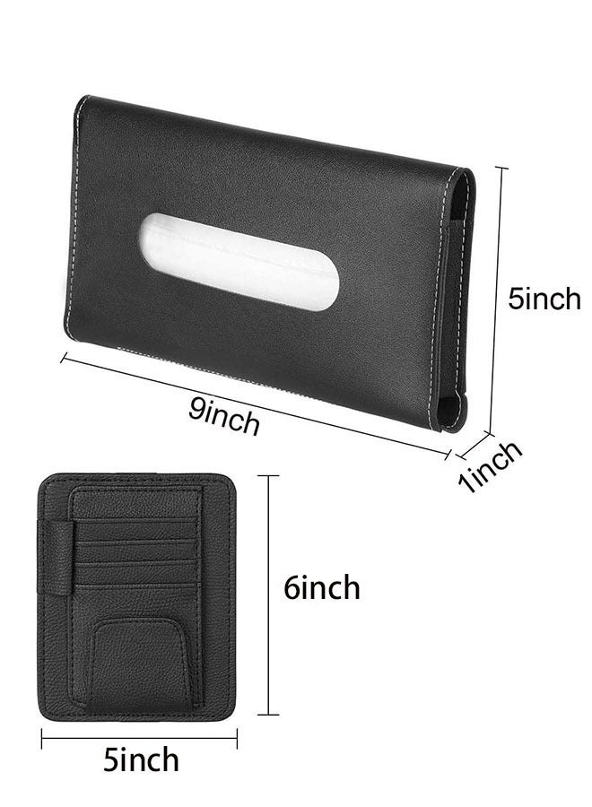Generic Car Tissue Paper Holder  Car Sunglass Holder  For Car with Sunglass Holder (Black)  - Image 2