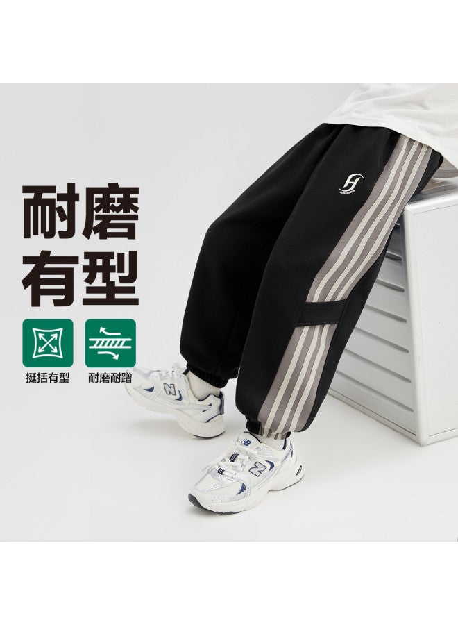Zuoxi boys' Sport Pants - Striped Cotton Joggers For Kids, Breathable Long Pants For Boys In Spring/autumn - Image 2