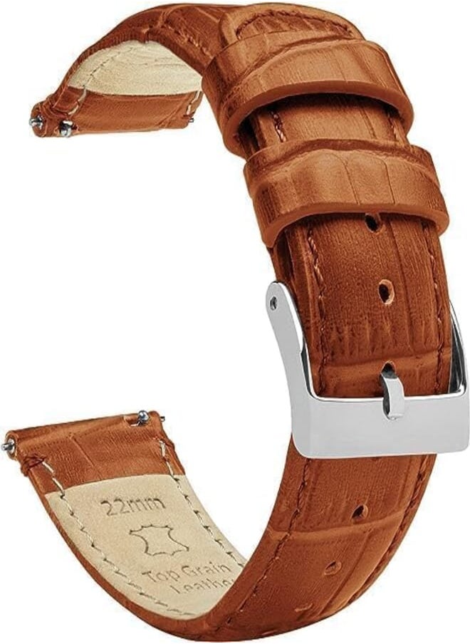 Next Next store 22mm Genuine Leather Watch Band Compatible with Samsung Huawei Watch Replacement Strap Compatible with Galaxy Watch 3, Gear S3, Huawei Watch 3/3 Pro/GT2 (46mm)/GT2 Pro/GT 2e 