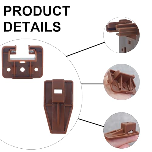 GLSJA 10 Sets Drawer Track Guide and Glides, Center Mount Drawer Plastic Slides Drawer Replacement Part Guides, Fits for Kenlin Rite Trak 1 System Dresser Nightstand - Image 4