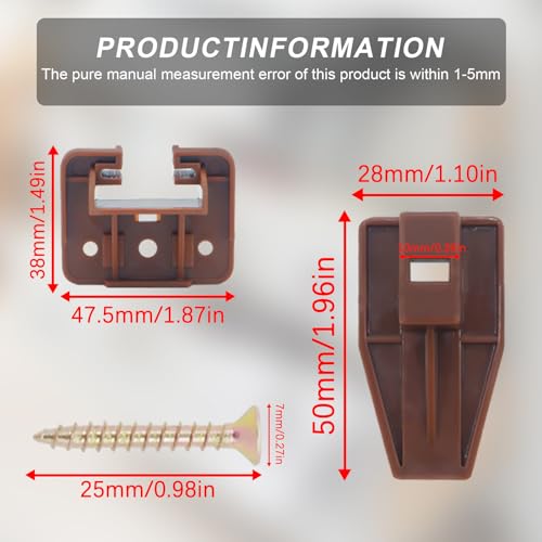 GLSJA 10 Sets Drawer Track Guide and Glides, Center Mount Drawer Plastic Slides Drawer Replacement Part Guides, Fits for Kenlin Rite Trak 1 System Dresser Nightstand - Image 2