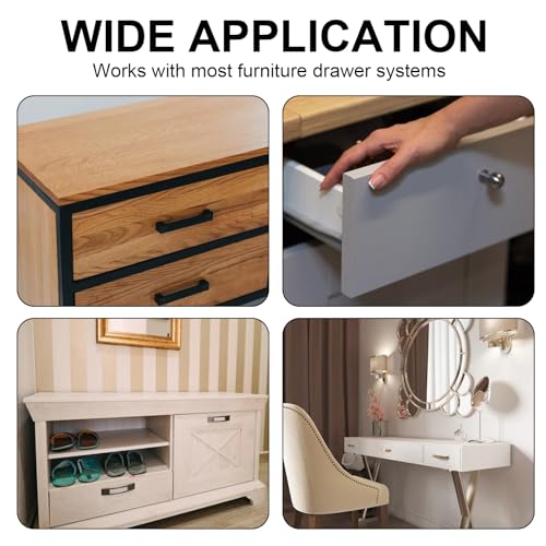GLSJA 10 Sets Drawer Track Guide and Glides, Center Mount Drawer Plastic Slides Drawer Replacement Part Guides, Fits for Kenlin Rite Trak 1 System Dresser Nightstand - Image 5