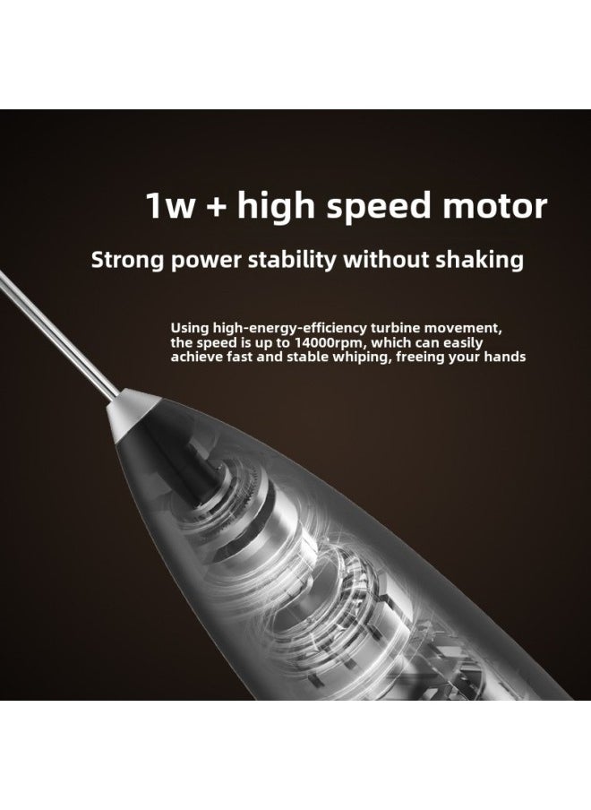Generic Handheld Milk Frother Household Wireless Electric Milk Coffee Mixing Rod Baking Egg White Frother-Color:06 Milk Frother ]  - Image 4