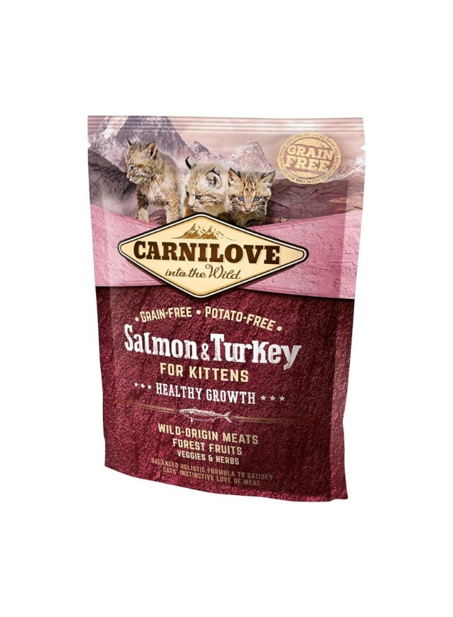 CARNILOVE Salmon & Turkey for Kittens – Healthy Growth 400 Gram (5 Piece in Box)