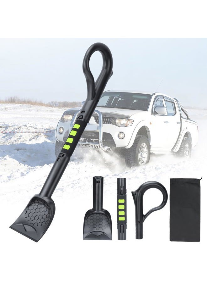 Nibule 3-in-1 Ice Scraper for Car Windshield,25.8 inch Emergency Snow Shovel with 5.2inch Shovel Blade,Detachable Snow Scrapers with Ergonomic Soft Foam Grip for Cars, Trucks, SUVs, Vehicle(Green) - Image 1