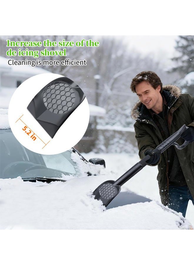 Nibule 3-in-1 Ice Scraper for Car Windshield,25.8 inch Emergency Snow Shovel with 5.2inch Shovel Blade,Detachable Snow Scrapers with Ergonomic Soft Foam Grip for Cars, Trucks, SUVs, Vehicle(Green) - Image 2
