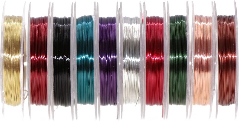 Temorah 10 Colors 0.3MM Copper Wire Fly Tying Materials for Handmade Fly Fishing - Image 1