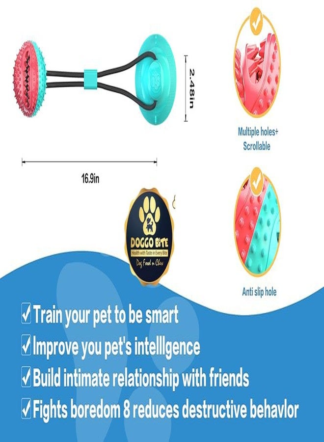 DOGGO BITE Dog Toys Dog Chew Toys for Aggressive chewers, Puppy Dog Training Treats Teething Rope Toys for Boredom Dog Puzzle Treat Food Dispensing Ball Toys for Puppies Teething - Image 4