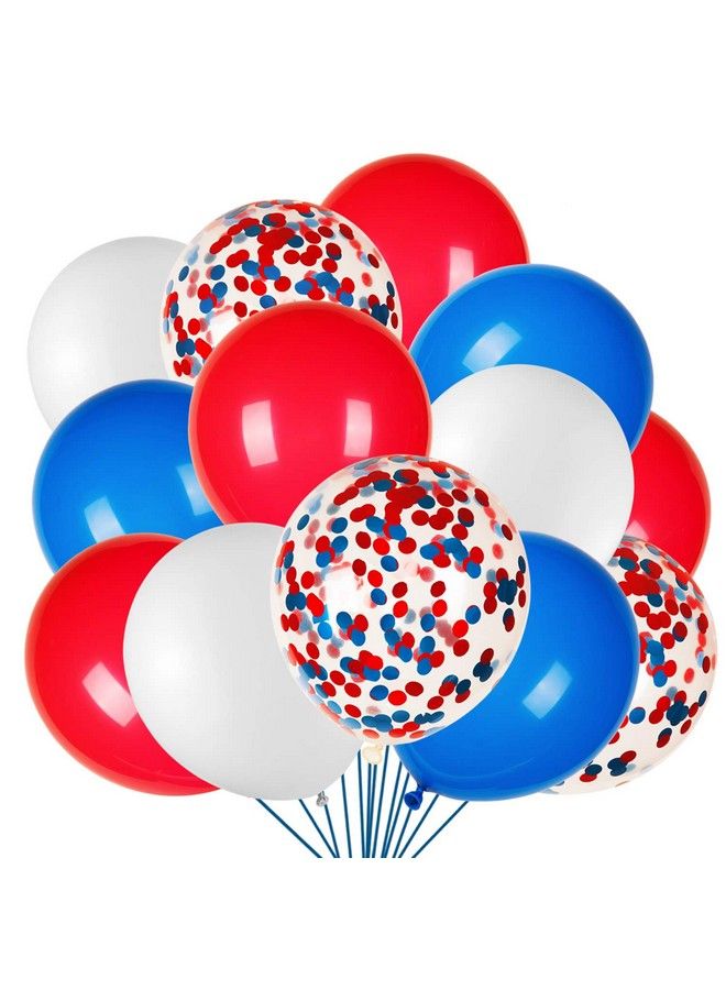 JOYYPOP 80Pcs Red White And Blue Latex Balloons With Confetti Balloons For 4Th Of July Decorations Independence Day Patriotic Anniversary - Image 1
