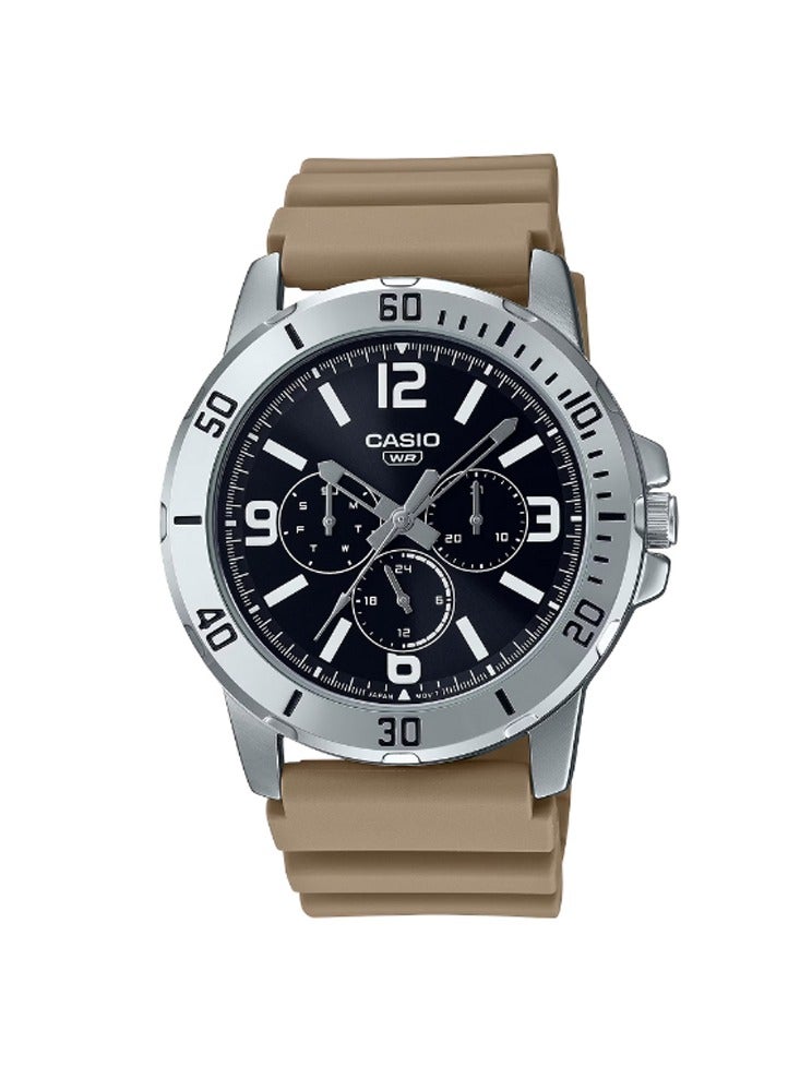 CASIO ساعة كاسيو MTP-VD300-5B مقاومة للماء بسوار من الراتنج للرجال - Image 1