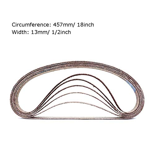 Zivisk 1/2 Inch x 18 Inch Sanding Belts, 40 Grits Aluminum Oxide Sanding Belt, Belt Sander Tool for Woodworking, Metal Polishing (30 Pack) - Image 2