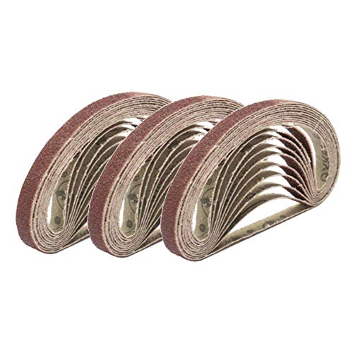 Zivisk 1/2 Inch x 18 Inch Sanding Belts, 40 Grits Aluminum Oxide Sanding Belt, Belt Sander Tool for Woodworking, Metal Polishing (30 Pack) - Image 1