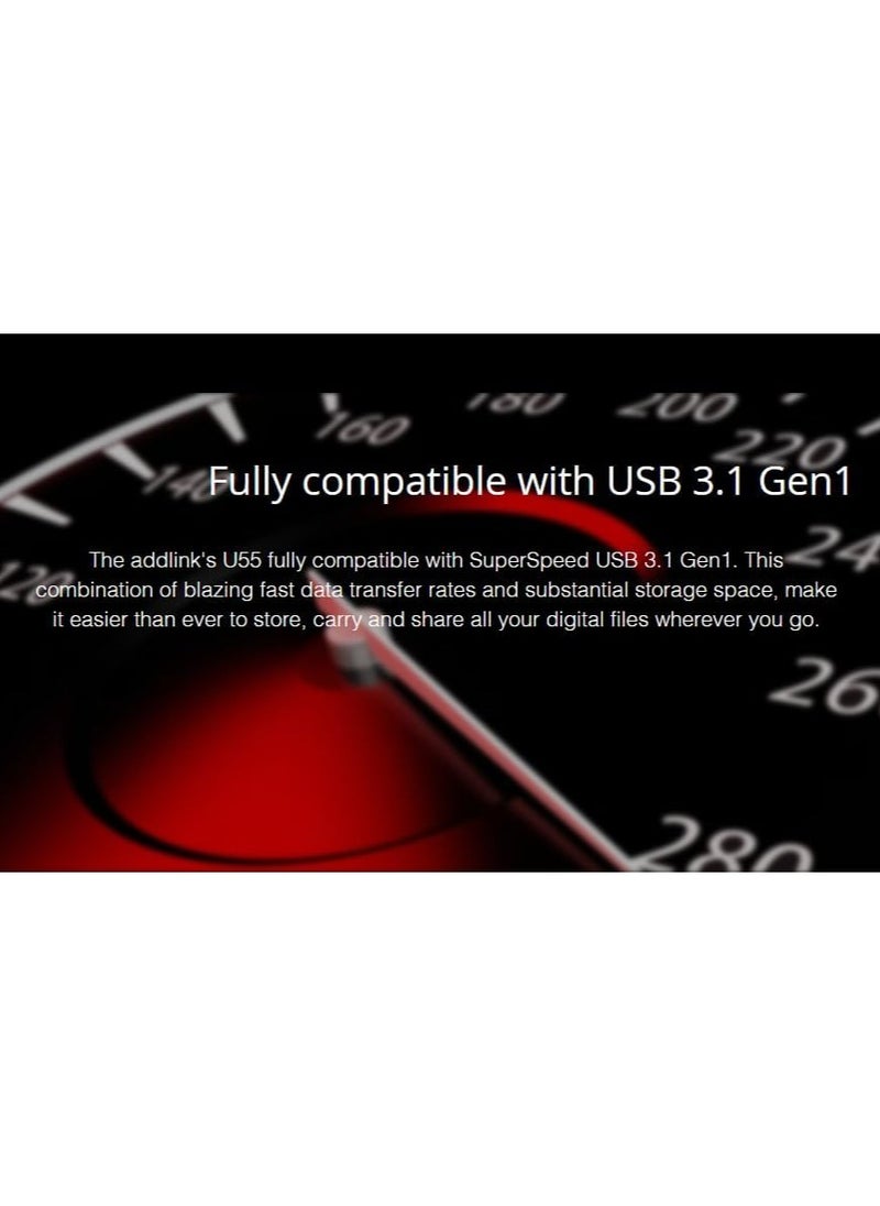 addlink 32GB USB Flash Drive 3.1 U55 Gen 1 Super Fast Pendrive with Aluminium Body - High Speed Jump Drive Memory Stick  - Image 5