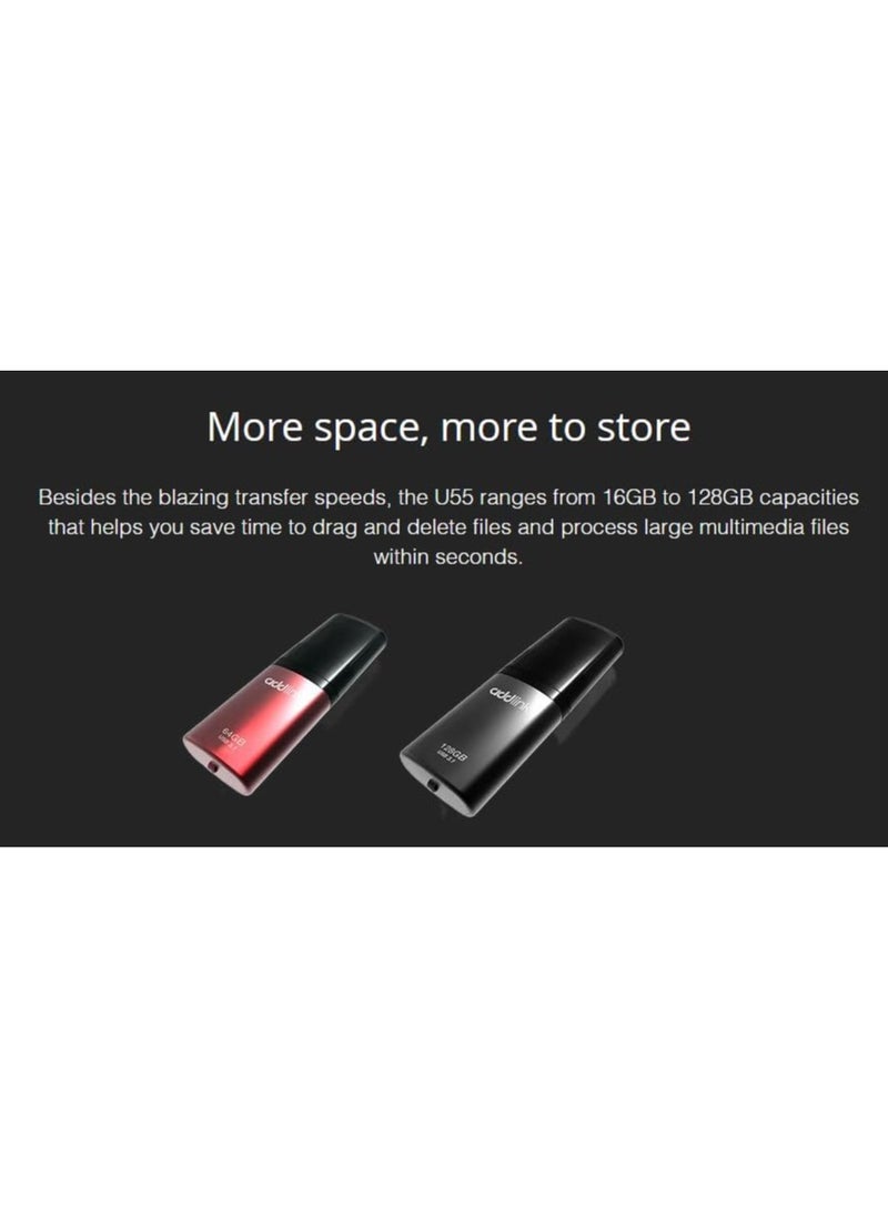 addlink 32GB USB Flash Drive 3.1 U55 Gen 1 Super Fast Pendrive with Aluminium Body - High Speed Jump Drive Memory Stick  - Image 3