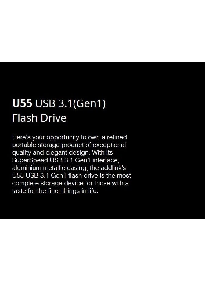 addlink 32GB USB Flash Drive 3.1 U55 Gen 1 Super Fast Pendrive with Aluminium Body - High Speed Jump Drive Memory Stick  - Image 4