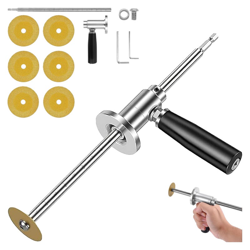 YCKJDYR 7-Inch PVC Pipe Cutter Tool for Drill-Internal/Inside Pipe Cutting with Diamond Wheel,Hex Shank&Adjustable Depth Handle-Fast,Clean Cuts for Plumbing,Irrigation,DIY Projects - Image 1