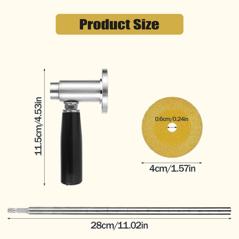 YCKJDYR 7-Inch PVC Pipe Cutter Tool for Drill-Internal/Inside Pipe Cutting with Diamond Wheel,Hex Shank&Adjustable Depth Handle-Fast,Clean Cuts for Plumbing,Irrigation,DIY Projects - Image 2