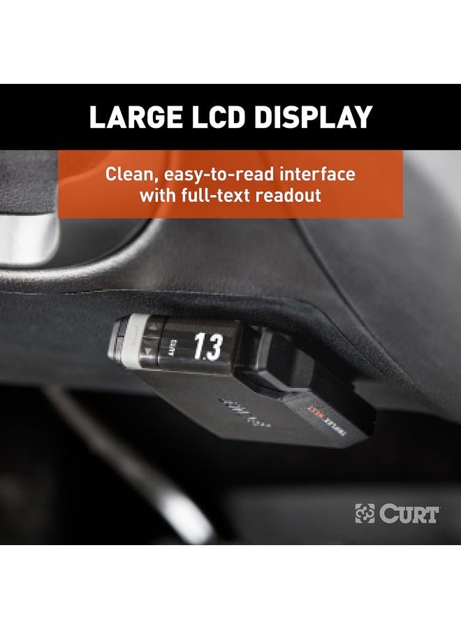 Curt 51146 TriFlex NEXT Proportional Inertia Electric Trailer Brake Controller, Fully Adjustable, Low Profile, 2-4 Axles, Plug-and-Play - Image 4