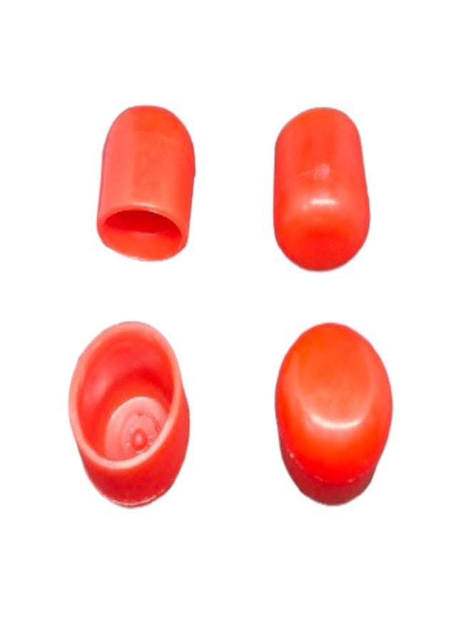 Natkam Round Plastic Outer Bush red (1 inch / 25mm), Floor Protector PVC end Cap/Bush/Shoe/Cover for Furnitures Like Chair, Stool or Table Legs. Inner Dia 25mm. (Red Colour) (10) - Image 1