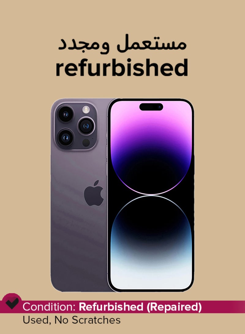 Apple Refurbished - iPhone 14 Pro Max 256GB Deep Purple 5G With Facetime - USA Version (e-SIM only) - Image 1