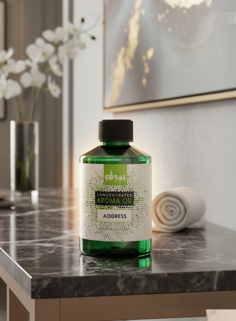 CORAL AROMA Address Aroma Oil for Diffusers 200 ml, Long Lasting Luxury Hotel Scent for Home and Offices - Image 1