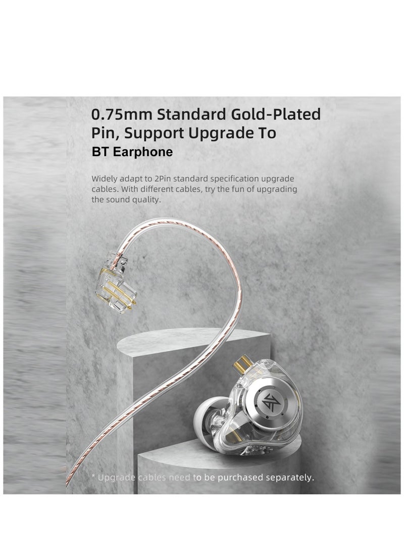 KZ - In-Ear Stage Monitor Headphone Dual Magnetic Dynamic Unit Earphone Shock Bass Earbuds with 0.75mm Detachable Cable Comfortable Wired Headset - Image 1