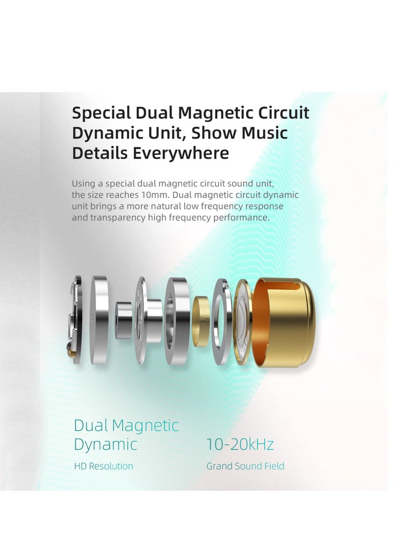 KZ - In-Ear Stage Monitor Headphone Dual Magnetic Dynamic Unit Earphone Shock Bass Earbuds with 0.75mm Detachable Cable Comfortable Wired Headset - Image 1