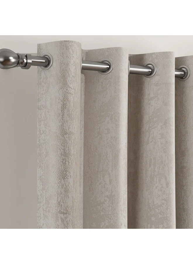 هوم بوكس طقم ستائر تراڤور أوسينا جاكار قطعتين طويل جدًا  ×  سم