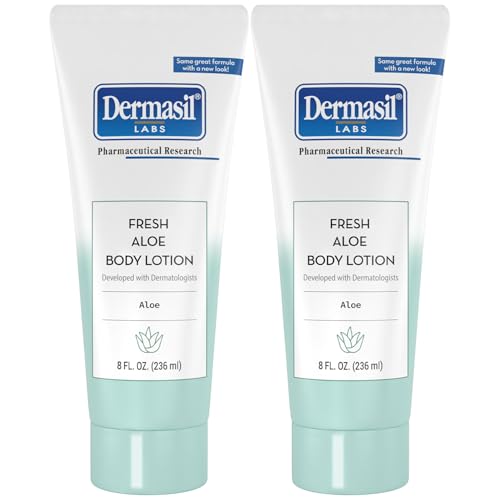 Dermasil Body Lotion, Fresh Aloe, 2-Pack â€“ Non-Greasy, Fast-Absorbing, Fresh Scent, 8 Oz Ea - Image 1