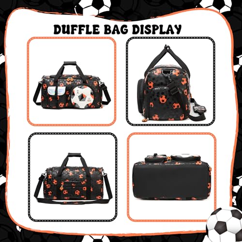 Oruiji Kids Duffle Bag Boys Travel Bag for Kids Overnight Sports Bags for Boys Weekender Gym Soccer Bags for Boy with Shoe Compartment - Image 5