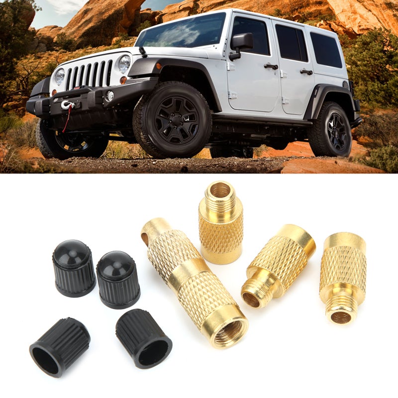 4‑in‑1 Tire Deflator Portable Tyre Deflation Valve Tools for Offroad Vehicles with Valve Caps Keychain - Image 3