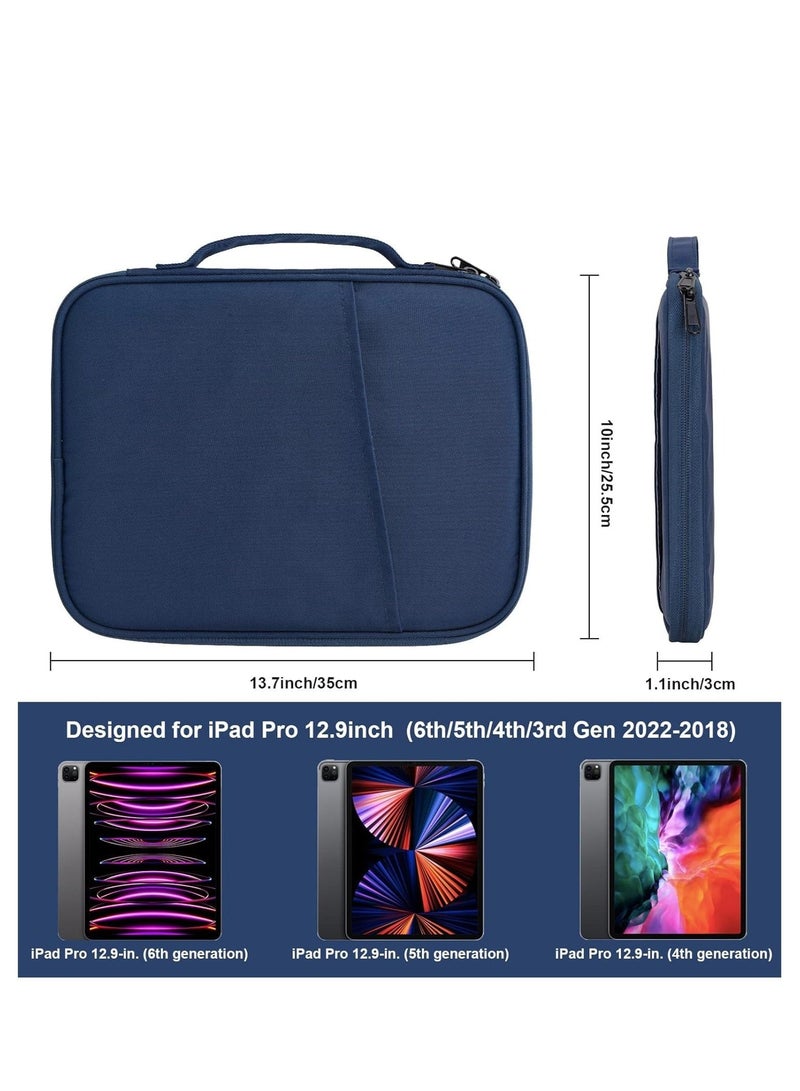 حقيبة حمل الأكمام للأجهزة اللوحية 12-13.3 بوصة ، متوافقة مع iPad Pro M4 و iPad Air M2 2024 ، 12.9 بوصة iPad Pro M2 و M1 6th / 5th 2022-2018 ، سطح Pro 9/8 / X / 7/6 ، Galaxy Tab S8 / S8 + - Image 2