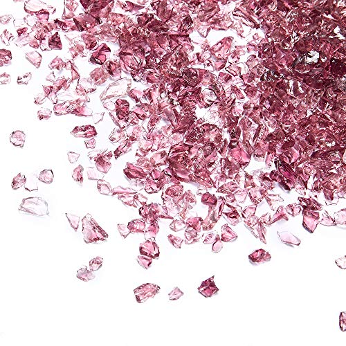 TWINKLING High Luster Crushed Glass, Broken Glass, Glass Gems Chips for DIY Resin Art Epoxy Crafts, Nail Art, Geode Painting, 1-3mm(200g) (Purple) - Image 1
