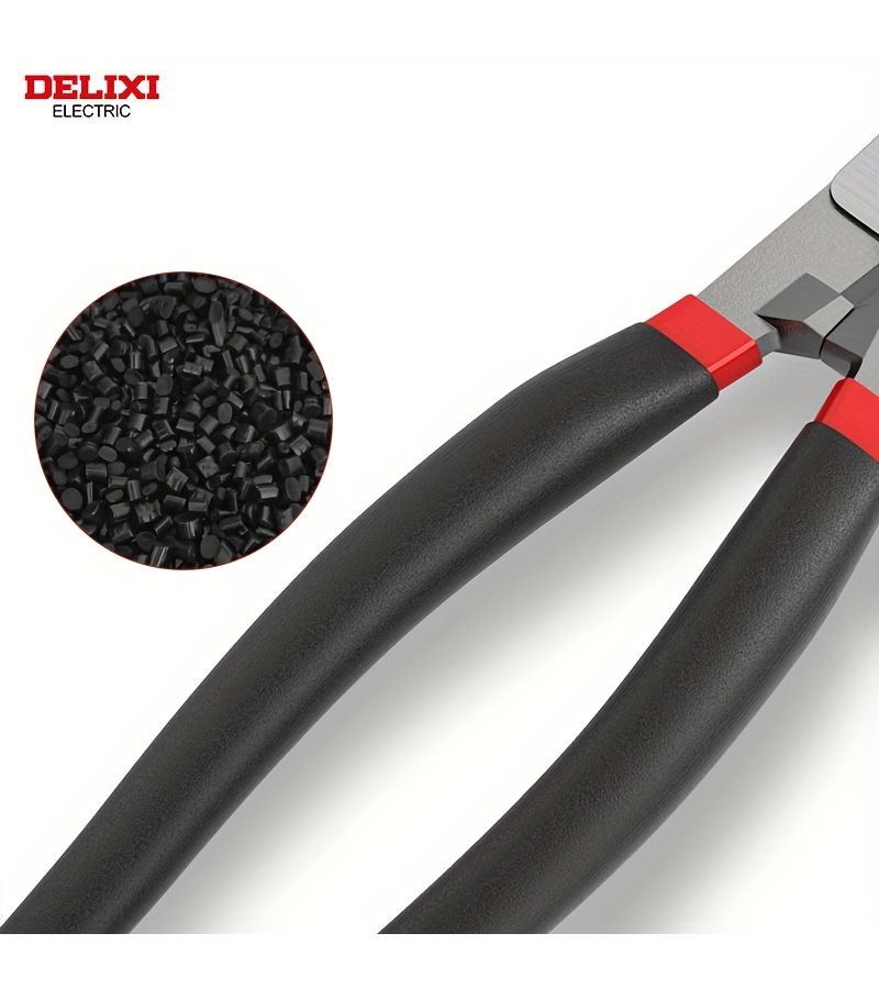 Red 10 Inch Chrome Vanadium Steel Cable Cutter Wire Stripper With Comfort Grip Ergonomic Design Precision Cutting Tool For Electricians Durable Metal Construction Wire Stripping Tool No Battery Required - Image 4