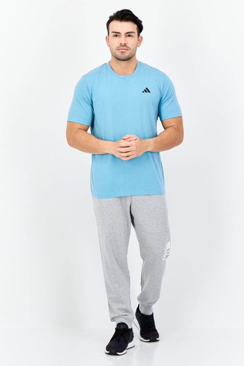 Adidas Men Sportswear Fit Short Sleeve Outdoor T-Shirt, Turquoise - Image 4