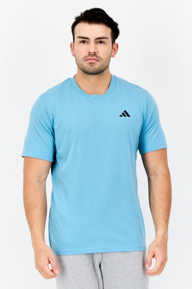 Adidas Men Sportswear Fit Short Sleeve Outdoor T-Shirt, Turquoise - Image 1