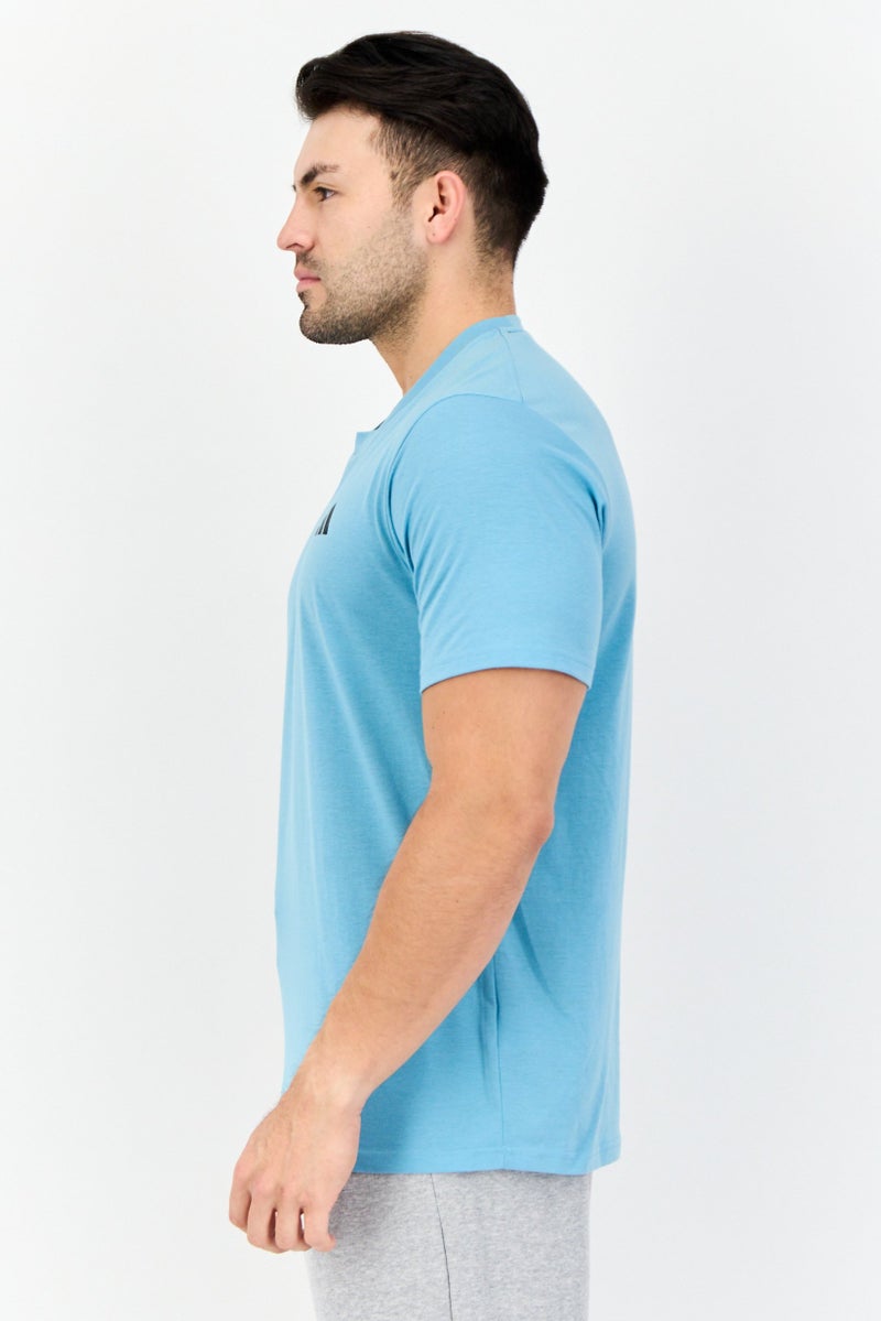 Adidas Men Sportswear Fit Short Sleeve Outdoor T-Shirt, Turquoise - Image 2