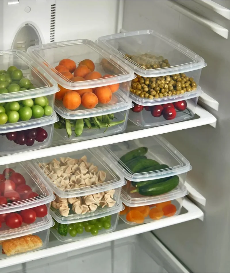 Hane216 5 Pieces Frozen Meal and Vegetable Storage Container - Portion Freezer Minced Meat Box