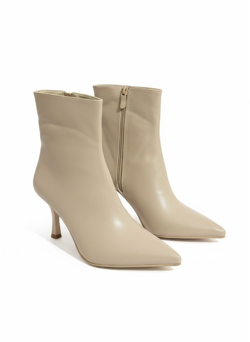 فيبراندا بوت أنيق من الجلد بتصميم عصري بكعب رفيع - Image 2