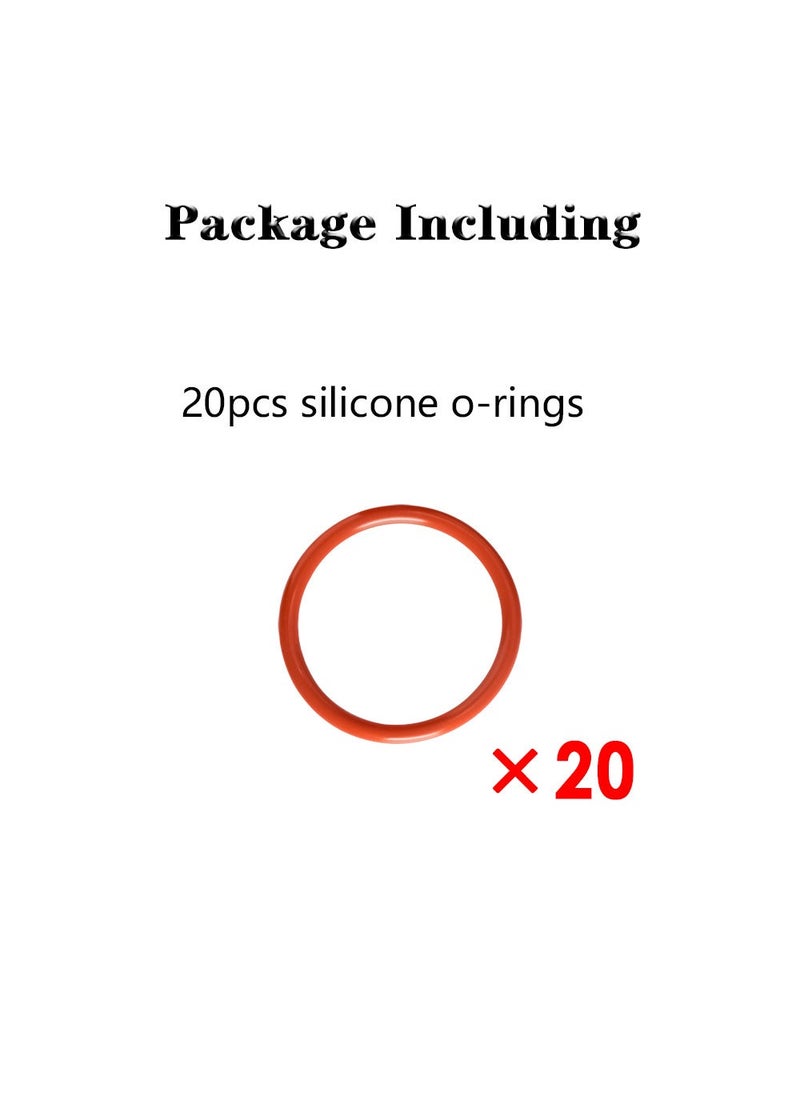 Coffee Machine Silicone O-Ring Seal Gaskets 20 big red circles