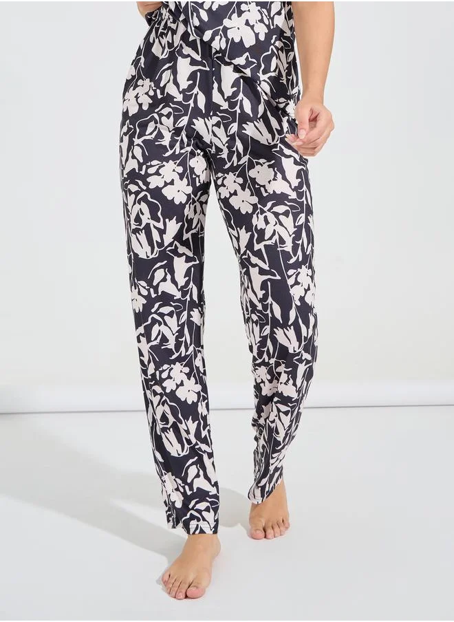 Styli AOP Floral Shirt & Pyjama Set