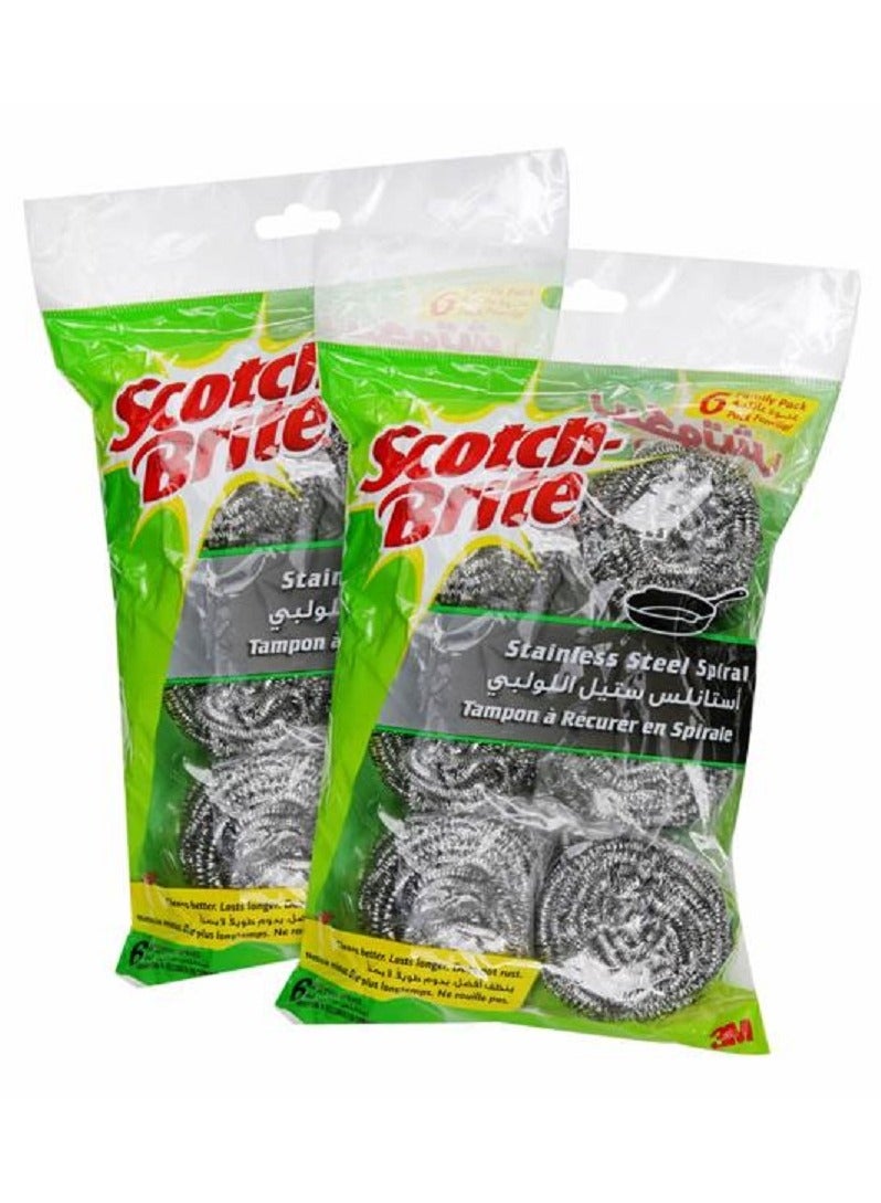 Scotch Brite durable stainless steel spiral utensil scrubber