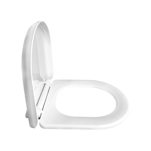 LUXART Toilet Seat Cover 45L x 36W CM| Western Commode U-Type Seat Cover | Soft Close Technology Heavy Quality Commode Lid With Installation Kit | Stylish PP Toilet Cover For Bathroom, Commercial Use - Image 1