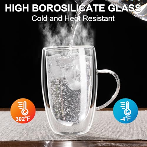 Baalaka Double Wall Glass Tea Cup With Stainless Steel Infuser and Lid, 16oz Borosilicate Glass Tea Mug, Tea Infuser for Loose Leaf Tea, Teas Gifts for Lovers - Image 5
